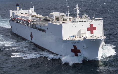 Usns mercy - Take a video tour of the USNS Mercy (T-AH-19) hospital ship. The Mercy class of hospital ships are converted supertankers now used by the United States Navy ...